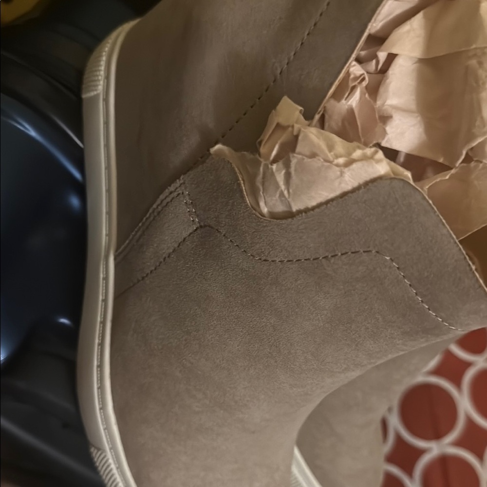 Express Taupe Ankle Booties